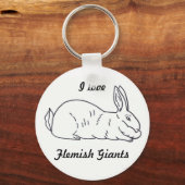 フランダース・ジャイアンツ・ウサギ・キーチェーンが大好き キーホルダー (正面)