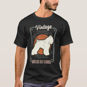 フランダース・ブービエ ヴィンテージ レトロ クラシック 犬 ロ Tシャツ