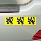フランダース、ベルギーの旗 バンパーステッカー (車上)
