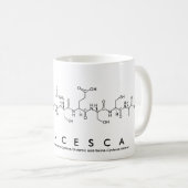 フランチェスカのペプチド名mug コーヒーマグカップ (正面右)