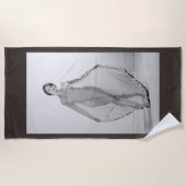 フランチェスカは美しい少女、美しいイタリアの少女 ビーチタオル (正面)