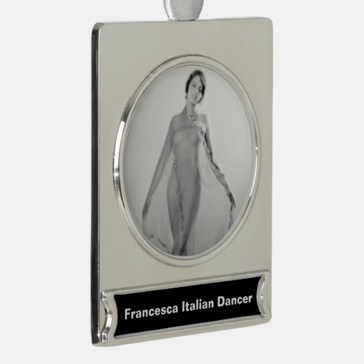 フランチェスカ・ベラ・ラガッツァ美しいイタリアン少女 シルバープレートバナーオーナメント (右)