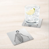 フランチェスカ・ベラ・ラガッツァ美しいイタリアン少女 スクエアペーパーコースター (インサイチュ)