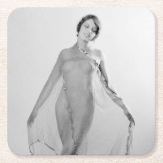 フランチェスカ・ベラ・ラガッツァ美しいイタリアン少女 スクエアペーパーコースター (正面)