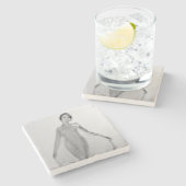 フランチェスカ・ベラ・ラガッツァ美しいイタリアン少女 ストーンコースター (横)