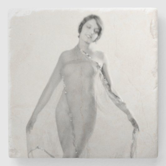 フランチェスカ・ベラ・ラガッツァ美しいイタリアン少女 ストーンコースター (正面)