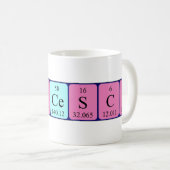 フランチェスコの周期表の名前のマグ コーヒーマグカップ (正面右)