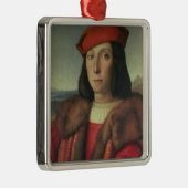 フランチェスコのdella Rovereウルビノの公爵の、ポートレート メタルオーナメント (右)