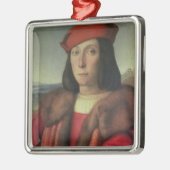 フランチェスコのdella Rovereウルビノの公爵の、ポートレート メタルオーナメント (左)