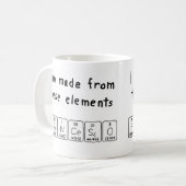 フランチェスコ周期表名mug コーヒーマグカップ (正面左)