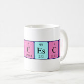 フランチェスコ周期表名mug コーヒーマグカップ (正面右)