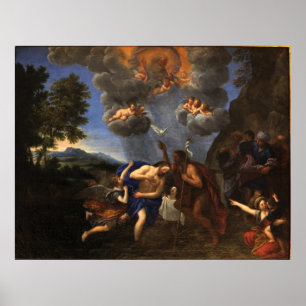 フランチェスコ・アルバニ – キリストのバプテスマ – Circa 1630 ポスター