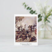 フランチェスコ・ヘイズによる神殿の破壊 ポストカード (スタンド正面)