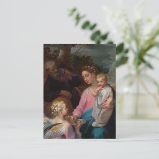 フランチェスコ・ヴァンニ率いるエジプトへの飛行の休憩 ポストカード (スタンド正面)