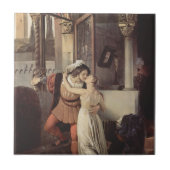 フランチェスコHayez-ロミオおよびJulietの最後のキス タイル (正面)