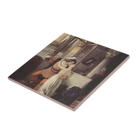 フランチェスコHayez-ロミオおよびJulietの最後のキス タイル (側面)