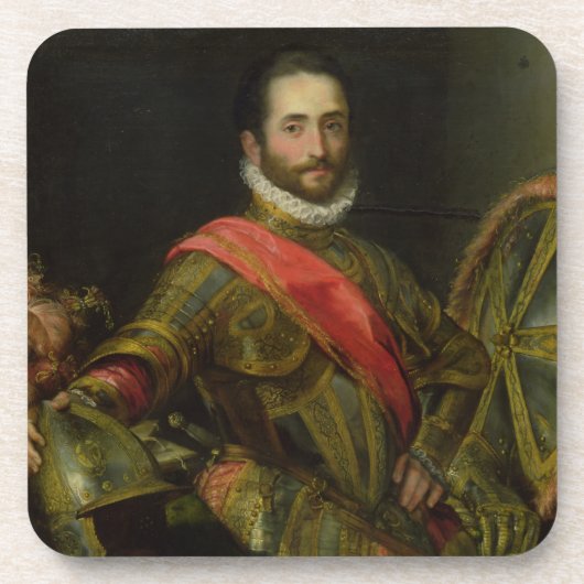 フランチェスコIIのdella Rovere、c.1572 (油のポートレート コースター (正面)