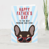 フランチーファザーズデイブラウンタンフレンチブルドッグ カード (正面)