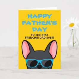 フランチーファーザーズデー ブラック フレンチブルドッグ カード