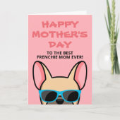 フランチー マザーズデー フォーン フレンチブルドッグ カード (正面)