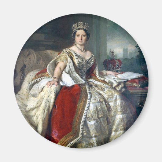 フランツウィンターハルターポートレートクイーンビクトリア マグネット (正面)