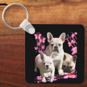 フランツォシシュブルドッゲmit dreiブルドッゲン キーホルダー (正面)