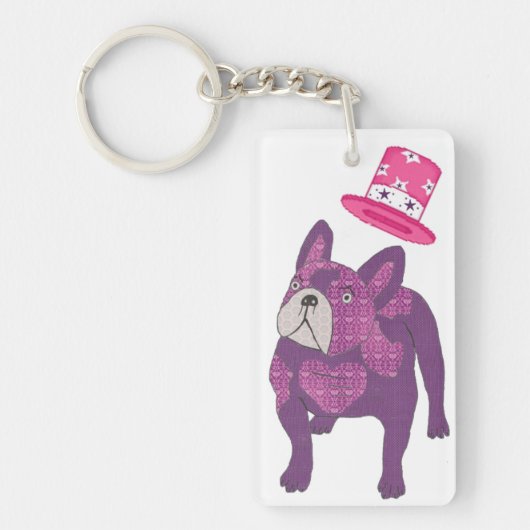 フランツォシシュブルドージュミットザイリンダーシャツ キーホルダー (正面)