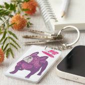 フランツォシシュブルドージュミットザイリンダーシャツ キーホルダー (正面右)