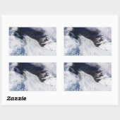 フランツジョゼフグレイシャーエアリアルビュー，ニュージーランド 長方形シール (シート)