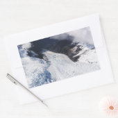 フランツジョゼフグレイシャーエアリアルビュー，ニュージーランド 長方形シール (封筒)