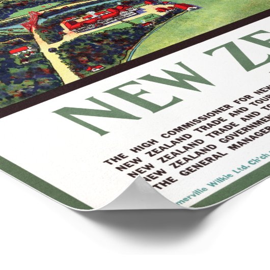 フランツジョゼフ氷河ヴィンテージ旅行ポスター ポスター (角)