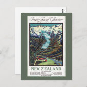 フランツジョゼフ氷河ヴィンテージ旅行ポスター ポストカード (正面/裏面)