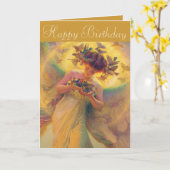 フランツドヴォラクエンジェルオブバーズカズー0430誕生日 カード (黄色い花)
