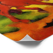 フランツマルク放牧馬ポスター ポスター (角)