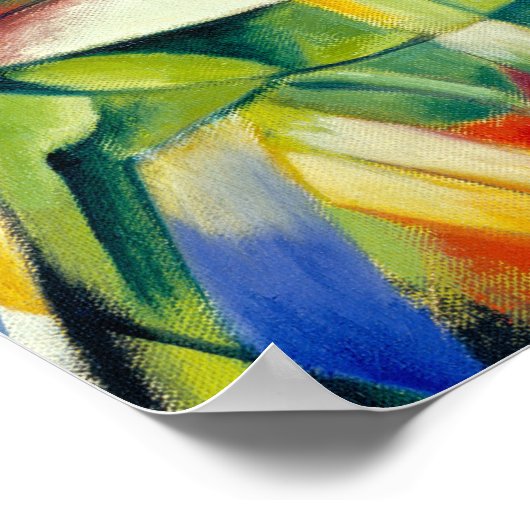 フランツマルク有名絵画なリトルマウンテンヤギ ポスター (角)