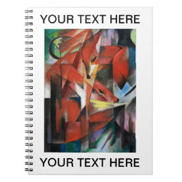 フランツマルク絵画有名キツネズパーソナライズされた ノートブック