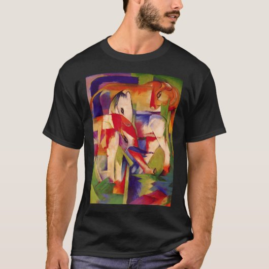 フランツマルク象の馬牛 Tシャツ (正面)