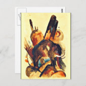 フランツマルク象 ポストカード (正面/裏面)