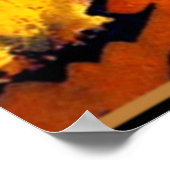 フランツマルク – イエローライオン、ブルーキツネ、ブルーホース ポスター (角)