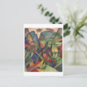 フランツマルク – キツネ1913油キャンバスレッドキツネスリー ポストカード (スタンド正面)