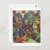 フランツマルク – キツネ1913油キャンバスレッドキツネスリー ポストカード (正面/裏面)