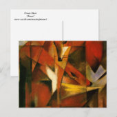 フランツマルク – キツネ ポストカード (正面/裏面)