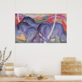 フランツマルク – ビッグブルーホース1911カンバスウマ科の ポスター (キッチン)