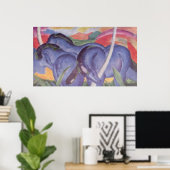 フランツマルク – ビッグブルーホース1911カンバスウマ科の ポスター (ホームオフィス)