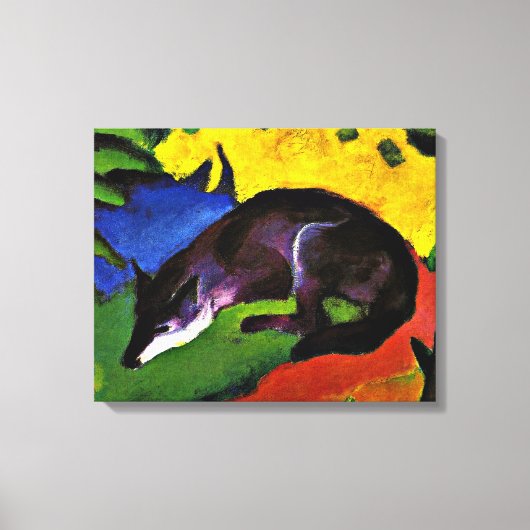 フランツマルク – ブルーキツネ, キャンバスプリント (正面)