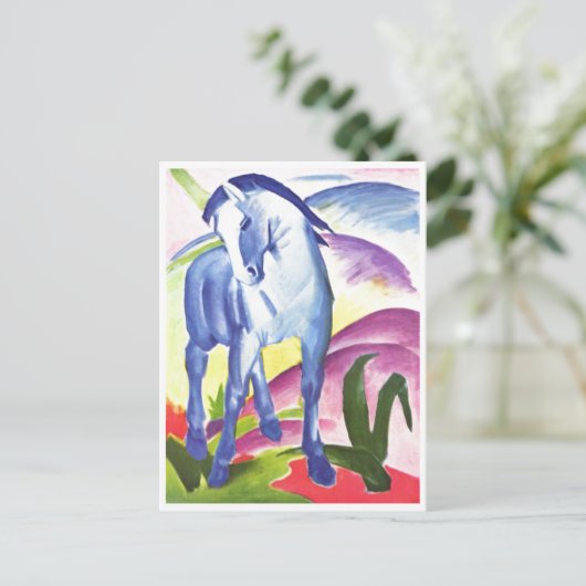 フランツマルク – ブルーホースI 1911エクエスウマ科のトラン ポストカード (スタンド正面)