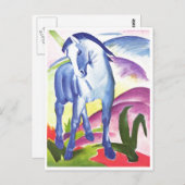 フランツマルク – ブルーホースI 1911エクエスウマ科のトラン ポストカード (正面/裏面)