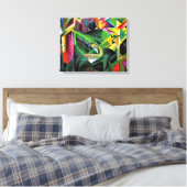 フランツマルク – 修道院の庭で鹿 キャンバスプリント (インサイチュ (寝室))