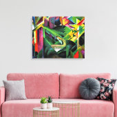 フランツマルク – 修道院の庭で鹿 キャンバスプリント (インサイチュ (リビング))