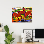 フランツマルク – 放牧馬IV. 1911 ポスター (ホームオフィス)